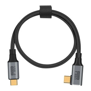 Poyiccot USB C �P�[�u�� L���A50cm Type-c L�^ �yPD 100W/5A�}���[�d �� 40Gbps�����]�� �� 8K@60Hz�f���o�́zUSB 4.0 �^�C�vc �P�[�u���A�i�C�����҂� MacBook Pro/Air/Thunderbolt 4��Type-C�|�[�g���ڋ@��Ή�