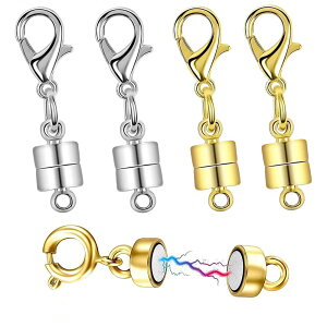 4�Z�b�g �l�b�N���X ���ߋ� �}�O�l�b�g���ߋ� ���C�N���X�v �}�O�l�b�g �N���X�v �G���h�p�[�c �W���G���[�p �ȒP���� �����p���� DIY�p �ڑ��[ �u���X���b�g�Ǝ���� �l�b�N���X�ƕ���i 