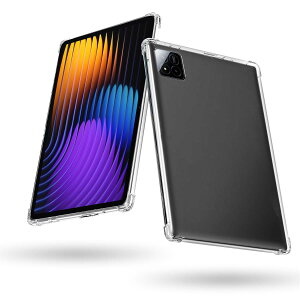 �yBARDATS�zFor Xiaomi Pad 7/Xiaomi Pad 7 Pro �P�[�X (2025�ŐV) 11.2�C���` �ی�P�[�X TPU �V���R�� �y�� ���^ �C�菝�h�~ �w��h�~ �ϏՌ� Xiaomi Pad 7/Xiaomi Pad 7 Pro �P�[�X �J�o�[ (�N���A)
