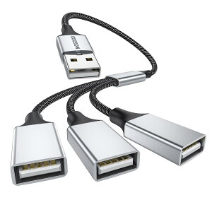 MOGOOD USB�����P�[�u�� USB�d�������1�I�X3���XUSB 2.0�A�_�v�^1�`3 USB�����USB�g���P�[�u��USB�}���`�|�[�g�[�d/�f�[�^�]��/�m�[�g�p�\�R��/Mac
