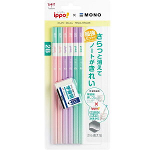 �g���{(Tombow) ���M ippo! ���ꂢ�ɏ����邩����������҂� 2B 6�{+���m�w�K�p�����S�� Pink PPB-711B