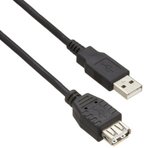 �o�b�t�@���[ BUFFALO USB2.0�����P�[�u�� (A to A) �u���b�N 3m BSUAA230BK