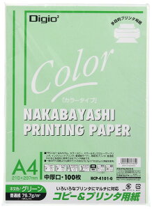 �i�J�o���V �R�s�[���v�����^�p�� �J���[�^�C�v A4 100���� �O���[�� HCP-4101-G