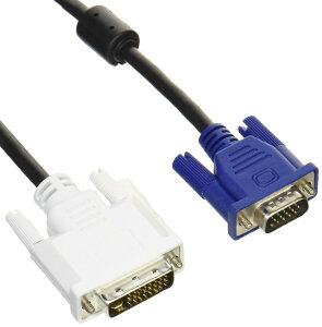 ELECOM DVI�P�[�u�� �v���W�F�N�^�[�p �A�i���O�ڑ��p 1.5m DVI-I29pin�I�X-D-Sub15pin(�~�j)�I�X CAC-DVA15BK