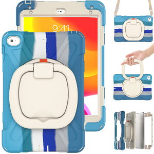 iPad Mini 5/Mini 4�P�[�X iPad 7.9�C���` Mini ��5/4���� �J�o�[ �ϏՌ� ��� 360�x��]�X�^���h �n���h���t�� ���F ���킢�� �A�C�p�b�h mini5 mini4 �P�[�X �y���V�����[ ������t�� ���|�� �΂ߊ|�� ��