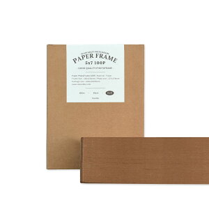 ���m���C�N �y�[�p�[�t���[���v���[��100 �N���t�g 5x7�C���` Paper Frame PLAIN 100 - Kraft 100���� (127 x 178mm) �ʐ^�p ���� �z��
