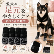 【ポイント5倍】犬 靴下 滑り止め 脱げない 犬用ソックス ベルクロ 固定 老犬 フローリング 肉球保護 室…