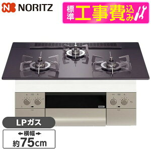�y�W���ݒu�H���Z�b�g�z NORITZ N3WU4PWASQSTESC-LP Orche FLAT [�r���g�C���K�X�R���� (�v���p���K�X�p 3�� �������Η� 75cm�^�C�v)]