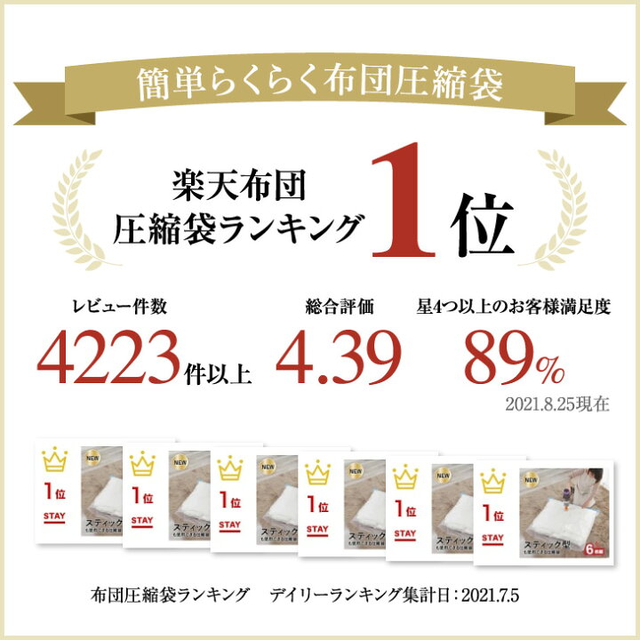 楽天市場】\P5倍!/\11/1限定!/アール 「NEW」布団圧縮袋 スティック型も使用できる 圧縮袋 ふとん 衣類 選べる3タイプ 6枚組 アダプタ付き ( 圧縮袋 布団用 コードレス 海外製掃除機にも対応 衣類圧縮袋 布団収納 圧縮 ) : くらしの雑貨屋さん 楽天市場】\P5倍!/\11/1限定!/アール 「NEW」布団圧縮袋 スティック型も使用できる 圧縮袋 ふとん 衣類 選べる3タイプ 6枚組 アダプタ付き ( 圧縮袋 布団用 コードレス 海外製掃除機にも対応 衣類圧縮袋 布団収納 圧縮 ) : くらしの雑貨屋さん