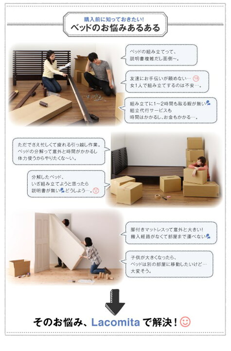 楽天市場】組立超簡単！ボルトレスベッド【シングル/2杯引出付 