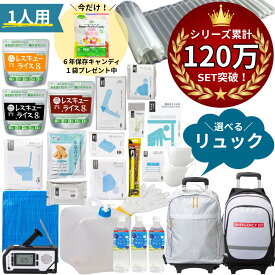 【 キャリーカート付き 】 防災グッズ 1人用 非常食 セット トイレ 水 防災セット オシャレ 一人用 女性用 おしゃれ 防災リュック 防災食 お菓子 非常食 防災トイレ 簡易トイレ 防災ラジオ 多機能 手回し ソーラー 高齢者 一人 防災バッグ