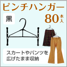 楽天市場】ピンチハンガー黒 80本 スカート パンツ 制服 衣類収納