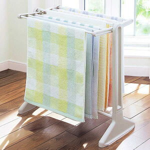 タオル干し スタンド 折りたたみ タオルハンガー タオル7枚 幅49cm 省スペース コンパクト 組立簡単 工具不要 タオル ハンガー 洗濯物 タオル掛け 洗面所 脱衣所 室内 部屋干し 梅雨 アイリス