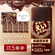 非常食 チョコえいようかん 1箱 5箱 10箱 20箱 井村屋 ようかん 保存食 お菓子 羊羹 防災食 常温 長期保…