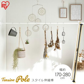 突っ張り棒 2m以上 つっぱり棒 おしゃれ カーテン 伸縮棒 幅170280cm スタイル伸縮棒 アイリスオーヤマ SSB-280 ホワイト ブラック つっぱり　突っ張り 伸縮棒 収納 ホワイト アイリスオーヤマ [SYK]