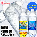 [20%オフクーポン有！]炭酸水 500ml 送料無料 48本 ミネラルウォーター 500ml×48本 ラベルレス レモン送料無料 炭酸 … 