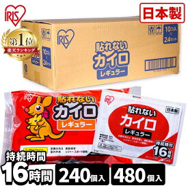 【24袋セット】カイロ 貼らない PKN-10R 貼らないカイロ 10枚×24箱セット 防寒 腰 脇 背中 冬 持ち運び 寒さ対策 あったか グッズ 衣服 服 冷え 使い捨てカイロ 使い捨て カイロ ぽかぽか家族 レギュラーサイズ アイリスオーヤマ アイリスカイロ【Q4X】