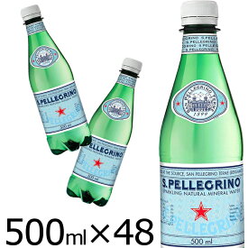 サンペレグリノ 炭酸水 500ml 48本 炭酸水送料無料 天然炭酸水 ペットボトル 24本×2ケースセット スパークリング ミネラルウォーター Sanpellegrino S.PELLEGRINO 海外名水 水 ドリンク お水 炭酸【代引き不可】