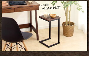 サイドテーブルSDT-29ブラウンオーク/ブラックテーブル机木製木目調シンプルアイリスオーヤマ