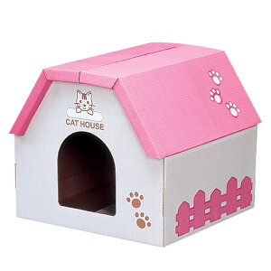 爪とぎ 爪研ぎ 猫 ダンボール 段ボール ハウス つめとぎボックス ハウス型TTB-410H【アイリスオーヤマ】(ペット用品・ご家庭、ご家族の愛に・ネコ・ねこ・消耗品・爪磨ぎ)