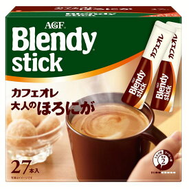 ＼当店全品エントリーで最大P10倍／＼1000円ポッキリ 送料無料／ブレンディ インスタント スティック ブレンディR カフェオレ 大人のほろにが27本 コーヒー カフェオレ 粉 苦い AGF 【D】