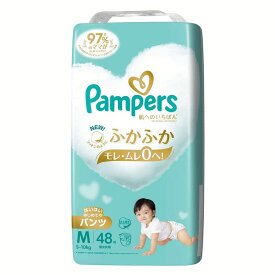 [最大400円クーポン/くらしに+]おむつ パンパース 紙おむつ ベビー用品 パンツタイプ パンパース 肌へのいちばんパンツ / スーパージャンボ M はいはい 48枚（5-10kg） ふかふか心地 肌への一番 デザイン2種類 もれ・ムレ0 ジャンボパック 超吸収 Pampers P&G 【D】