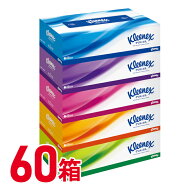 【60箱】ティッシュペーパー ボックス ティッシュ ティシュ— クリネックス 360枚（180組） 5箱×12個セ…