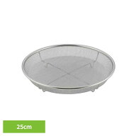ステンレス蒸しざる25cm 43201ざる 簡単 フライパン調理 蒸し 水切り 食洗機 ステンレス 25cm