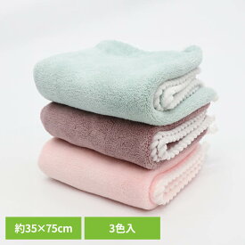 マイクロファイバーフェイスタオル3P HDL-1168美容 フェイスタオル 洗顔 タオル フェイス sofleBeauty