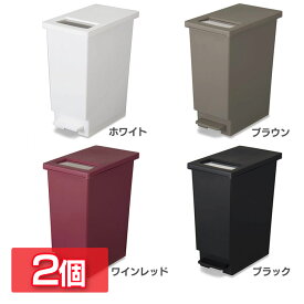 ゴミ箱 おしゃれ ふた付き 45L 【2個セット】ごみ箱 ペール ユニード プッシュ&ペダル 45S 送料無料 ダストボックス ペダル式 キッチン 台所 インテリア ホワイト ブラウン ワインレッド ブラック【D】