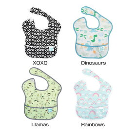 スタイ 防水 おしゃれ バンキンス スーパービブ BM-S11bumkins エプロン ビブ 洗濯機 恐竜 虹 バンキンス XOXO Dinosaurs Llamas Rainbows【D】【B】