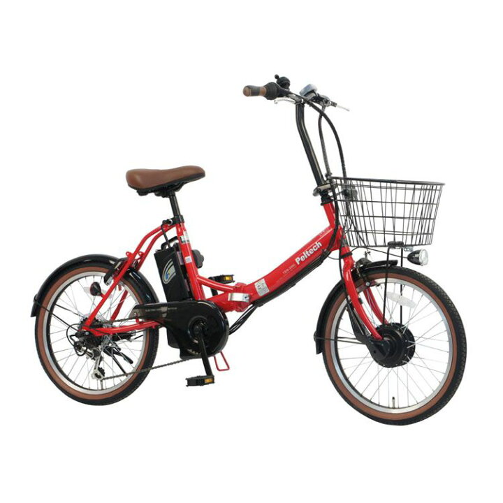 楽天市場】自転車 折りたたみ 電動自転車 PELTECH ノーパンク 20インチ 