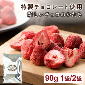 ＼1袋1,000円ポッキリ★／【1袋・2袋】いちごチョコ 90g ストロベリーチョコ フリーズドライチョコ 含侵チョコ 送料無料 イチゴ チョコレート ホワイトチョコレート ホワイトチョコ まるごと苺 乾燥いちご バレンタイン ホワイトデー ギフト【D】【メール便】