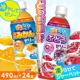 《激アツ価格！》ぷるシャリ 温州みかんゼリー ぶどうゼリー 熱中症 塩分補給 夏 運動 スポーツ 部活 暑さ対策 凍らす 冷やす シャーベット シャリシャリ 冷凍 ペットボトル ゼリー 24本 ぶどう みかん ぷるしゃり ダイドー DyDo