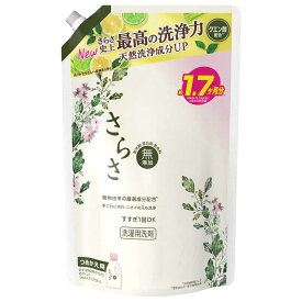 ＼当店大人気／【6個】さらさ 洗濯用洗剤 液体 詰め替え 洗剤 超ジャンボ 1.26kg 1.49kg 超ジャンボ ウルトラジャンボ 洗濯洗剤 衣料用洗剤 液体 植物由来成分 赤ちゃん すすぎ1回 ペット 柑橘系の香り P&G 着色料無添加 つめかえ用 アロマ 漂白剤無添加【D】