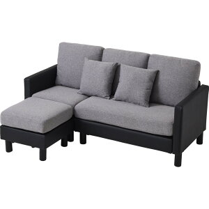 ソファ 家具 ソファー 3人掛けカウチソファ ソファ 3人掛け カウチソファ ローソファ コーナー L字 オットマン 家具 おしゃれ 新生活 ライトグレー カウチソファ コーナーL字 三人掛け 北欧