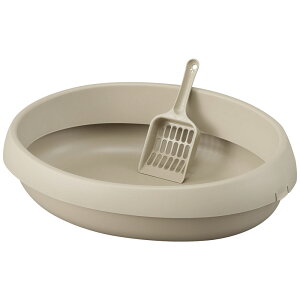 猫トイレ 猫 トイレ 丸型 大型 カバーなし 大きめ 飛び散らない 猫のトイレ 猫用 ネコトイレ おしゃれ 本体 低い ねこ 子猫 シニア スコップ付 シンプル かわいい オープン 丸洗い 清潔 アイ