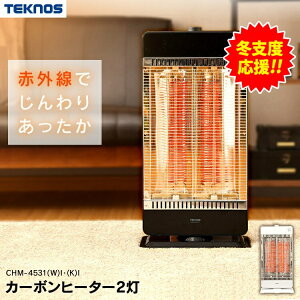 電気ストーブ ヒーター ストーブ カーボンヒーター 900W 省エネテクノス 電気ヒーター 電気ストーブ 首振り 省エネ 遠赤外線 2灯 送料無料 暖房 首振り 温か あったか リビング 脱衣所 キッチ