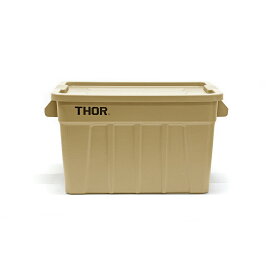 コンテナ Thor Large Totes With Lid 75L ソー ラージ トート ウィズ リッド 収納 ボックス box オシャレ ふた付き フタ付き おしゃれ アウトドア キャンプ バーベキュー ベランダ 屋外 屋内 プラスチック ブラック オリーブ コヨーテ グレー