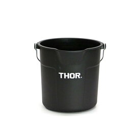 Thor Round Bucket 10L ソー ラウンド バケツ 円形 道具入れ オシャレ おしゃれ アウトドア キャンプ バーベキュー ベランダ 屋外 屋内 ガレージ 庭 ガーデニング プラスチック ブラック オリーブ コヨーテ グレー Black