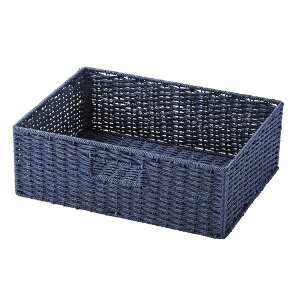 ちどり産業 ペーパーバスケット 浅型 CH-404 ネイビー 【幅36×奥行26×高さ10cm】【カラーボックス対応サイズ】