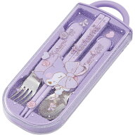 Skaterスケーター TACC2AG 食洗器対応 トリオセット クロミ ビッグリボン カトラリーセット サンリオ 女…