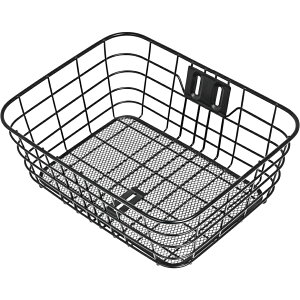 キャプテンスタッグ Y-5256 ワイヤーバスケット 前用 フロントバスケット 角型 浅型 ブラック