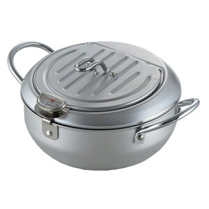 味楽亭2 フタ付天ぷら鍋 20cm 温度計付 SJ1024