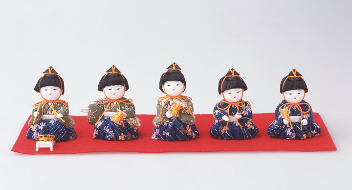 楽天市場】【送料無料】木目込人形 五人囃子 | 日本製 ひな祭り 雛人形 