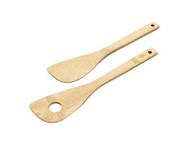 送料無料 竹ベラセット(2種組) | 日本製 セット 竹 無塗装 キッチン 竹べら へら ターナー 北欧 穴あり 穴なし 2本入り 竹製 ターナー スプーン 竹製 竹 炭化加工 器具 料理 調理 おすすめ 酒井産業 ギフト プレゼント