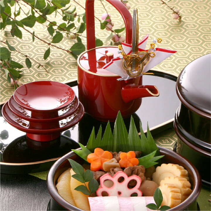 楽天市場】送料無料 山中塗 屠蘇器揃え | とそ飾り付 屠蘇器 セット 