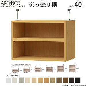 【突っ張り棚 奥行40cm 】幅15〜90cmエースラック カラーラックオーダーメイドOPTION 大洋 国産 日本製 本棚 書棚 リビング収納 収納家具 壁面収納 キッズ ラック CDラック DVDラック コミック 漫