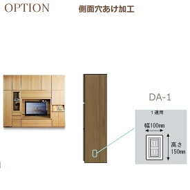 壁面収納すえ木工Materia-3　OPTION「側面穴あけ加工」DA-1(W10H15cm)