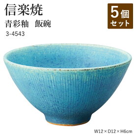 【5個セット】信楽焼 陶器 お茶碗 【青彩釉 飯碗】 3-4543 へちもん 和食器 おしゃれ ごはん ちゃわん 器 うつわ 食器 ギフト お祝い 焼き物 やきもの プレゼント 【丸伊製陶】